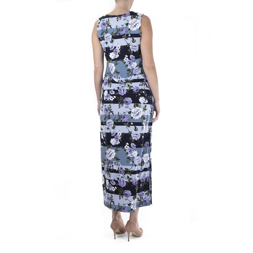 NWT Nina Leonard Floral Print Maxi Dress Size Large - Picture 2 of 6